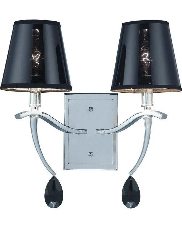 Nuvo Lighting 60-4412 Grace Collection Two Light Wall Sconce in Polished Chrome Finish Nuvo Lighting 60-4412 Grace Collection Two Light Wall Sconce in Polished Chrome Finish