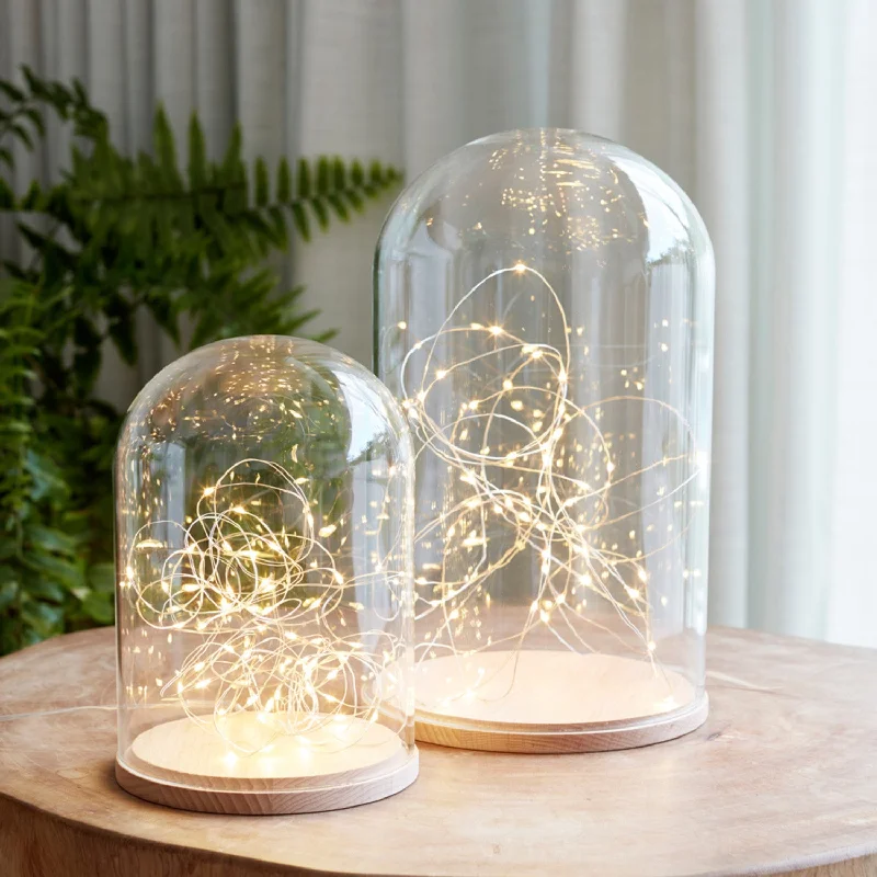 LED String Lights with Warm White GlowMinimal Domes Micro Light Bundle