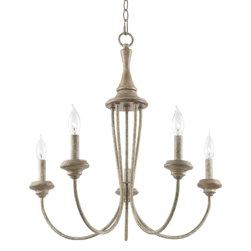 Dust - Resistant Industrial Lighting for Dirty WorkspacesKira Home Lotus 24" 5-Light French Country Chandelier, Adjustable Height, Smoked Cedar + Rustic Metal Finish Dust - Resistant Industrial Lighting for Dirty WorkspacesKira Home Lotus 24" 5-Light French Country Chandelier, Adjustable Height, Smoked Cedar + Rustic Metal Finish