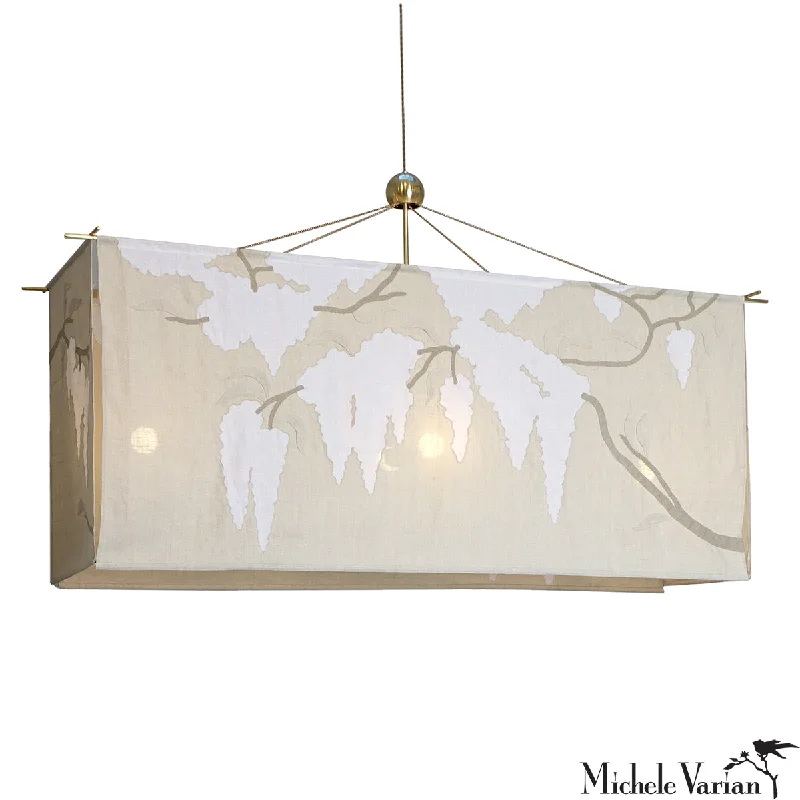 Industrial Task Lighting for Precision WorkstationsWisteria Linen Applique Box Pendant Light Industrial Task Lighting for Precision WorkstationsWisteria Linen Applique Box Pendant Light