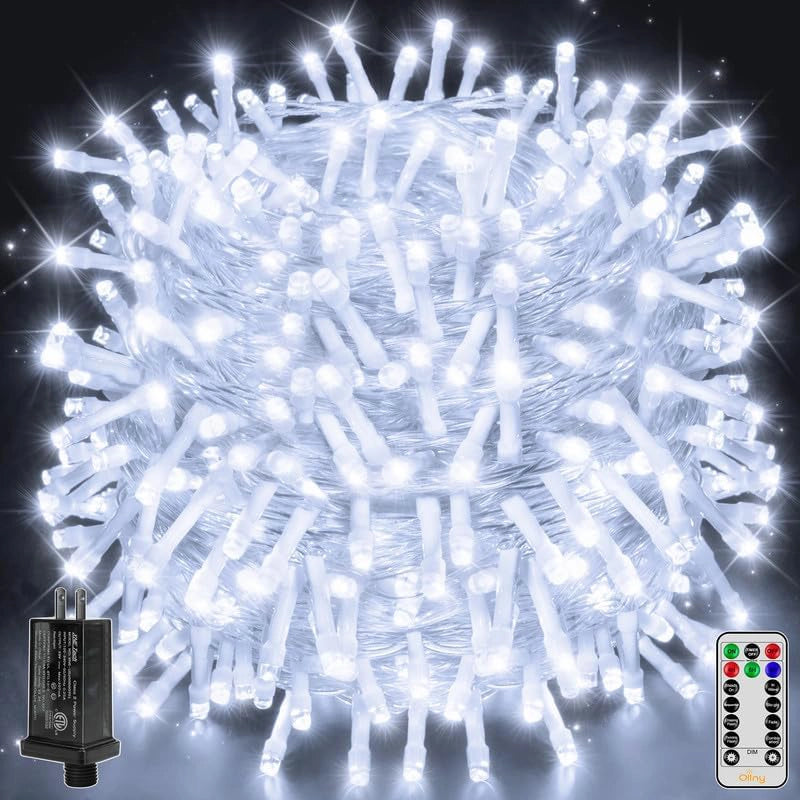 String Lights for Porch LightingOllny 800 LED 262ft Cool White String Lights (Clear Cable, Plug in, 8 Modes, IP44 Waterproof) String Lights for Porch LightingOllny 800 LED 262ft Cool White String Lights (Clear Cable, Plug in, 8 Modes, IP44 Waterproof)