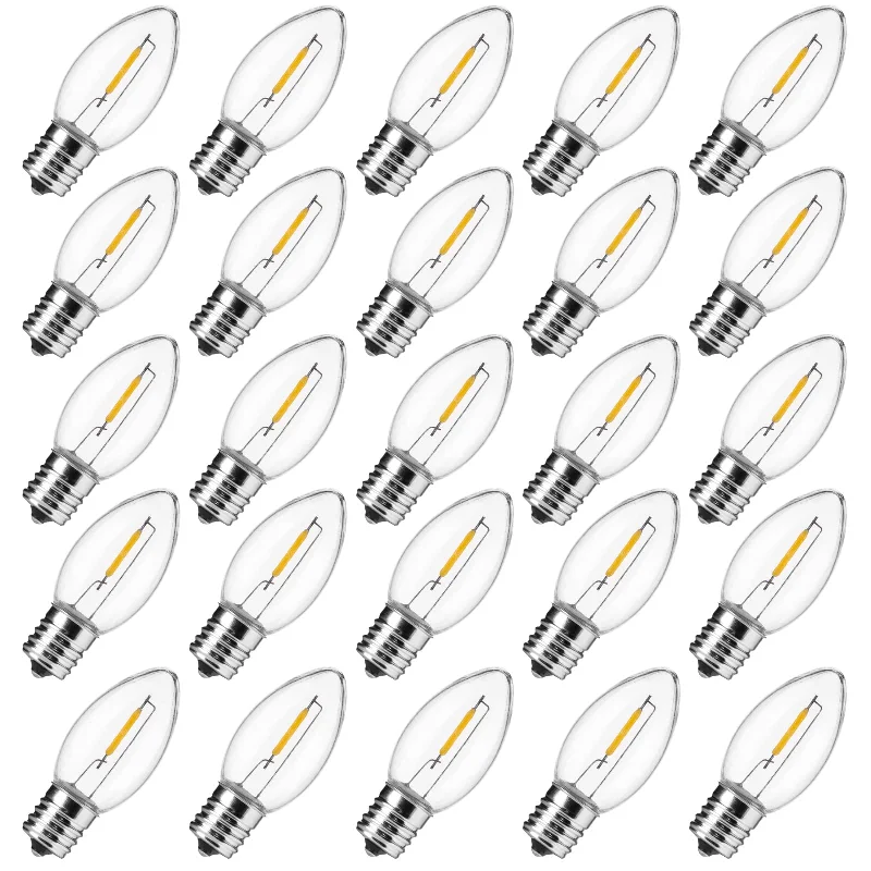 String Lights with Clear Bulbs for a Classic LookC9 Christmas Lights LED Replacement Bulbs String Lights with Clear Bulbs for a Classic LookC9 Christmas Lights LED Replacement Bulbs