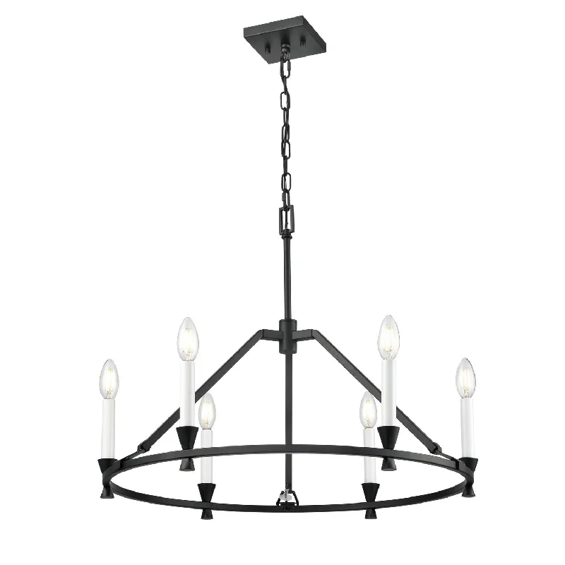 Industrial Lighting for Food Processing FactoriesCarisbrooke Six Light Chandelier