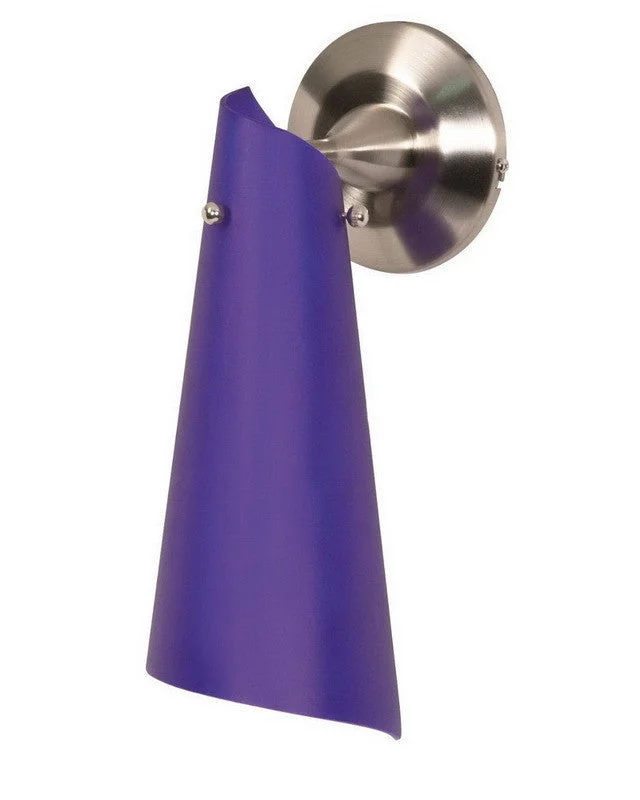 Nuvo Lighting 60-703 One Light Wall Sconce in Brushed Nickel Finish and Cobalt Blue Twist Glass Nuvo Lighting 60-703 One Light Wall Sconce in Brushed Nickel Finish and Cobalt Blue Twist Glass