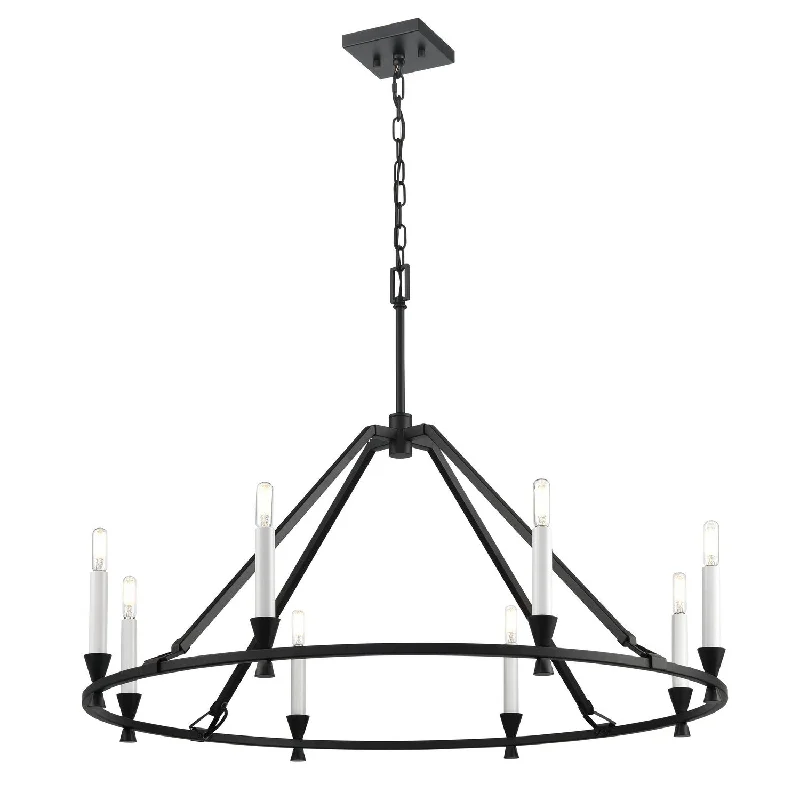 Industrial Lighting for Furniture FactoriesCarisbrooke Eight Light Chandelier