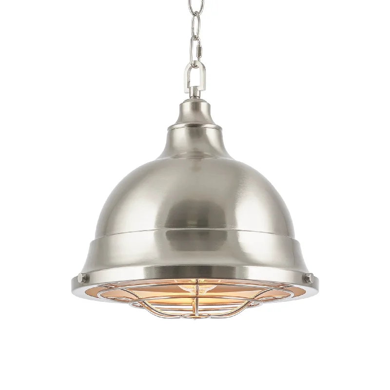 Shock - Resistant Industrial Lighting for Vibrating Machinery AreasKira Home Liberty 13" Modern Industrial Pendant Light + Metal Cage Shade, Adjustable Hanging Height, Brushed Nickel Finish Shock - Resistant Industrial Lighting for Vibrating Machinery AreasKira Home Liberty 13" Modern Industrial Pendant Light + Metal Cage Shade, Adjustable Hanging Height, Brushed Nickel Finish