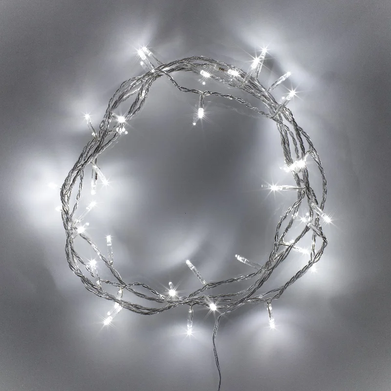 String Lights for Nursery Room Decor50 White LED Fairy Lights On Clear Cable