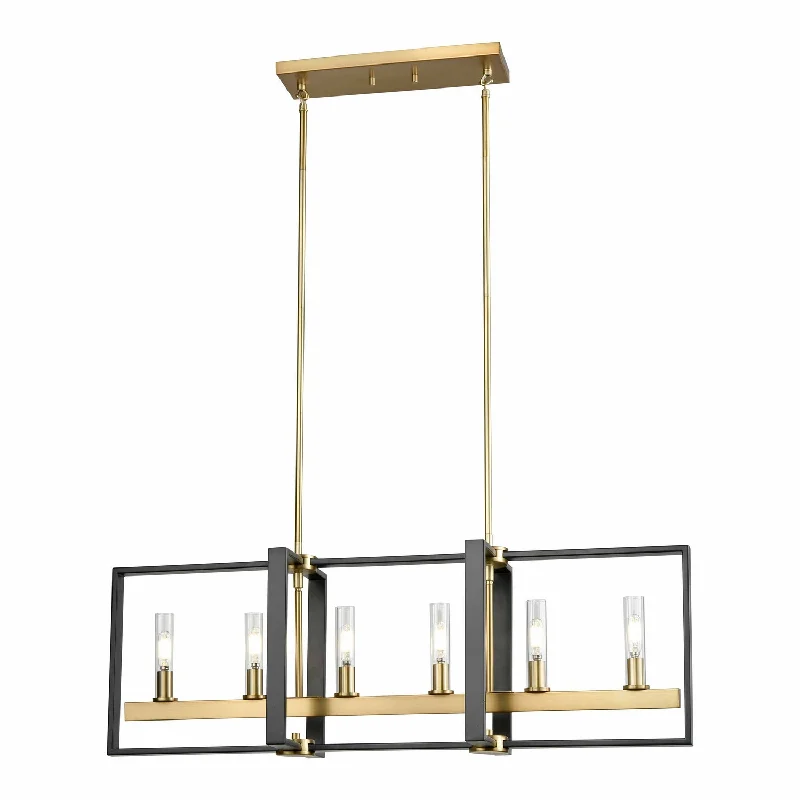 Waterproof Industrial Lighting for Wet AreasBlairmore Six Light Linear Pendant