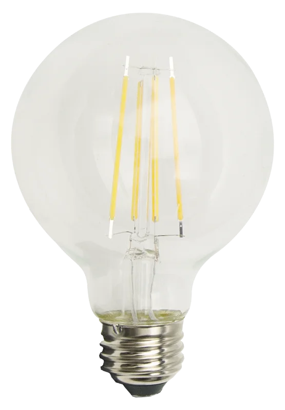 Industrial Lighting for Food Processing FactoriesLED Classic Filament G25 Lamp E26 Clear - 3.2", 8W, 27K