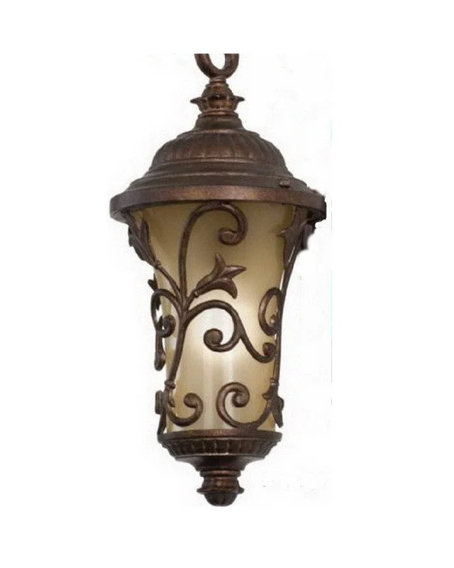 Kalco Lighting 9295 BBPL One Light Energy Efficient Fluorescent Outdoor Exterior Hanging Lantern in Burnished Bronze Finish Kalco Lighting 9295 BBPL One Light Energy Efficient Fluorescent Outdoor Exterior Hanging Lantern in Burnished Bronze Finish