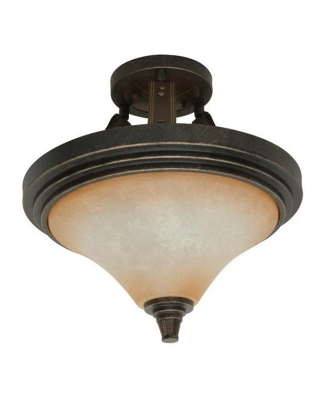Nuvo Lighting 60-2449 Viceroy Collection Two Light Energy Efficient Fluorescent Ceiling Semi Flush Mount in Golden Umber Finish Nuvo Lighting 60-2449 Viceroy Collection Two Light Energy Efficient Fluorescent Ceiling Semi Flush Mount in Golden Umber Finish