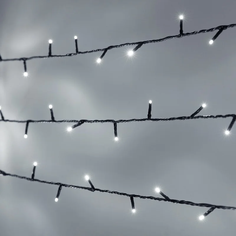 Twinkling String Lights for a Magical AtmosphereEssential Connect 10m 100 White Connectable Fairy Lights Green Cable