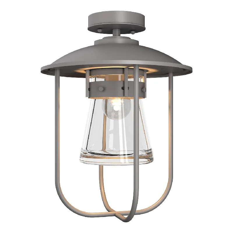 Industrial Emergency Lighting for Safety in FactoriesErlenmeyer One Light Outdoor Semi-Flush Mount