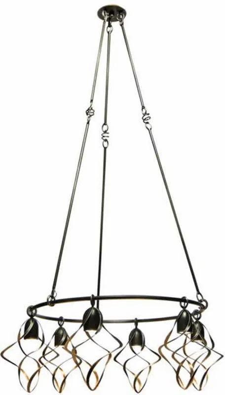 Kalco Lighting 2699 SV Oxford Collection Six Light Hanging Chandelier in Aged Silver Finish Kalco Lighting 2699 SV Oxford Collection Six Light Hanging Chandelier in Aged Silver Finish