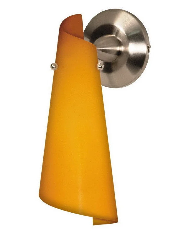 Nuvo Lighting 60-702 One Light Wall Sconce in Brushed Nickel Finish and Butterscotch Twist Glass Nuvo Lighting 60-702 One Light Wall Sconce in Brushed Nickel Finish and Butterscotch Twist Glass