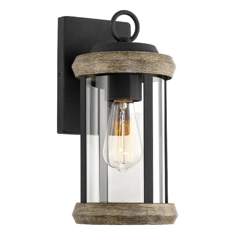 Industrial Lighting for Furniture FactoriesKira Home Dorsey 12" Rustic Traditional Outdoor Weather Resistant Wall Sconce + Cylinder Glass Shade, Weathered Oak Wood Style + Textured Black Finish Industrial Lighting for Furniture FactoriesKira Home Dorsey 12" Rustic Traditional Outdoor Weather Resistant Wall Sconce + Cylinder Glass Shade, Weathered Oak Wood Style + Textured Black Finish