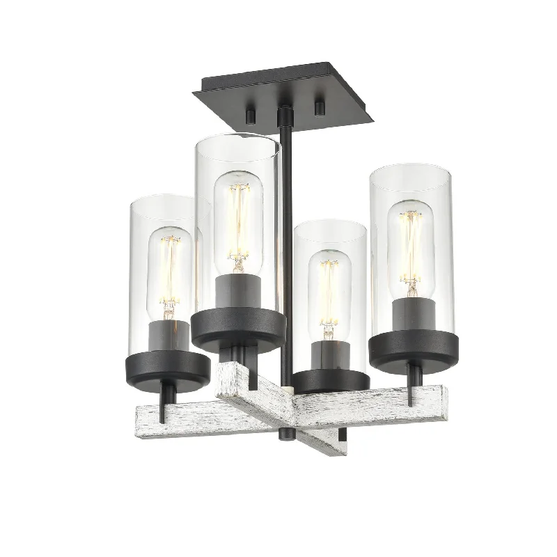 Industrial Emergency Lighting for Safety in FactoriesOkanagan Four Light Semi-Flush Mount Industrial Emergency Lighting for Safety in FactoriesOkanagan Four Light Semi-Flush Mount