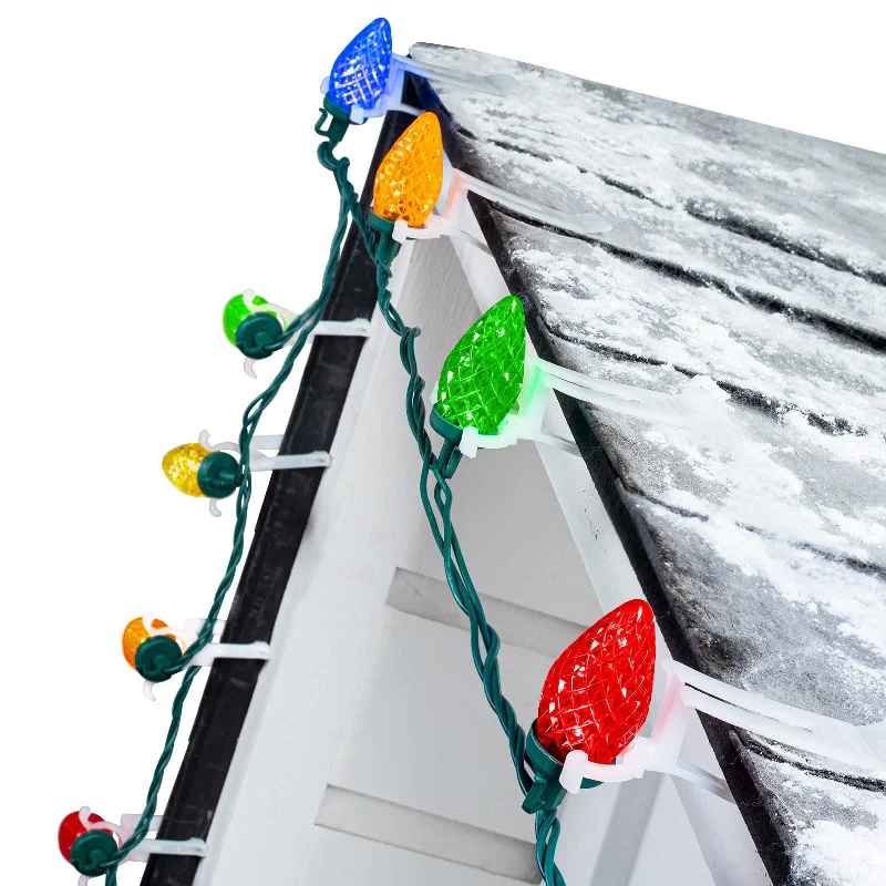 String Lights with Multicolored Bulbs for Festive OccasionsChristmas C9 Strawberry LED Roof Lights on Green Wire, Integrated String Lights with Multicolored Bulbs for Festive OccasionsChristmas C9 Strawberry LED Roof Lights on Green Wire, Integrated