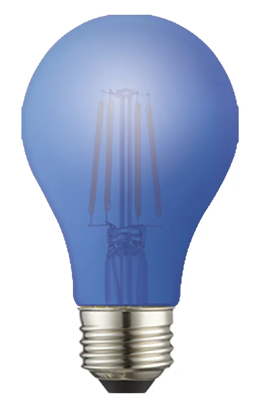 Industrial Lighting for Textile MillsLED Classic Filament A19 Lamp E26 Blue Clear - 2.4", 4.5W Industrial Lighting for Textile MillsLED Classic Filament A19 Lamp E26 Blue Clear - 2.4", 4.5W