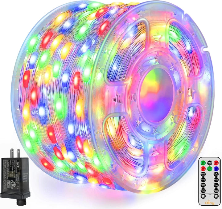 String Lights for Wedding ReceptionsOllny 600 LED 197ft Multicolor IP67 Waterproof Christmas Lights (Clear Wire, Plug in, 8 Modes) String Lights for Wedding ReceptionsOllny 600 LED 197ft Multicolor IP67 Waterproof Christmas Lights (Clear Wire, Plug in, 8 Modes)