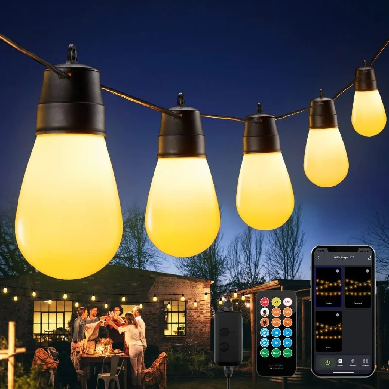 Battery - Operated String Lights for Indoor UseSmart S14 Bulb String Lights with APP & Remote Control, 3 Scene Modes Battery - Operated String Lights for Indoor UseSmart S14 Bulb String Lights with APP & Remote Control, 3 Scene Modes