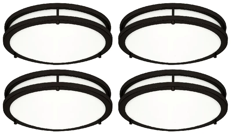 Industrial Lighting for Woodworking FactoriesKira Home 16" Brighton Modern 2-Ring LED (24W) Flush Mount Ceiling Light + Acrylic Shade, Built-in Switch w/ Ranging Color Temperatures (2700K-5000K), Matte Black Finish, Set of 4 Industrial Lighting for Woodworking FactoriesKira Home 16" Brighton Modern 2-Ring LED (24W) Flush Mount Ceiling Light + Acrylic Shade, Built-in Switch w/ Ranging Color Temperatures (2700K-5000K), Matte Black Finish, Set of 4