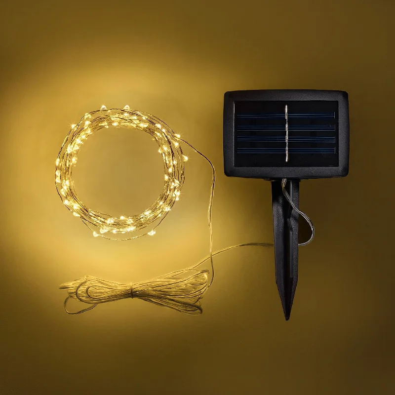 Waterproof String Lights for Patio Decor100 Warm White Micro Solar Fairy Lights
