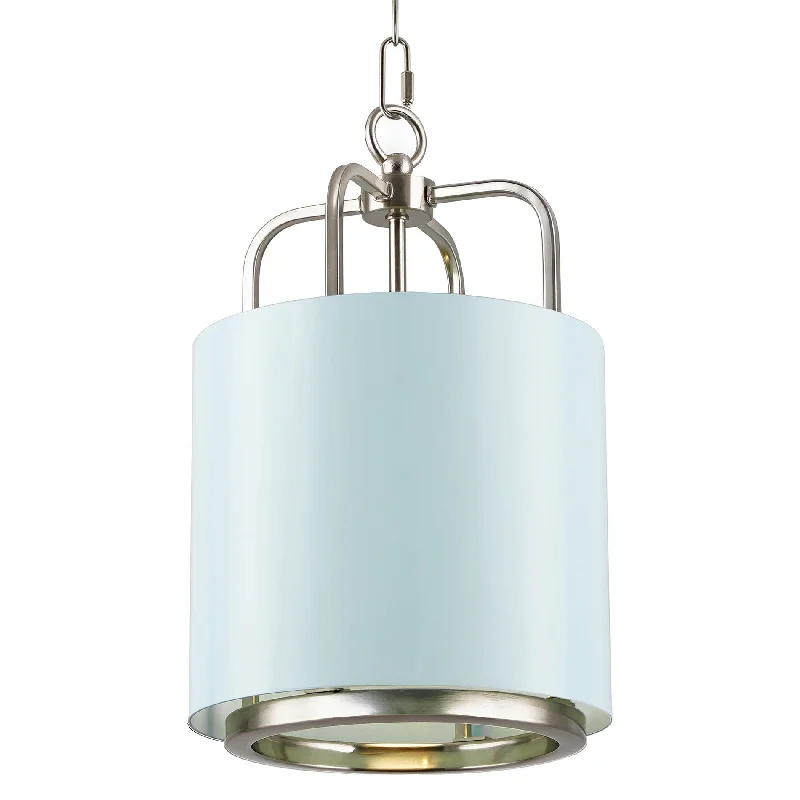 Low - Bay Industrial Lighting Fixtures for Small FactoriesKira Home Cayman 13" Modern Chic Pendant Light, Aqua Blue Metal Shade, Brushed Nickel Finish Low - Bay Industrial Lighting Fixtures for Small FactoriesKira Home Cayman 13" Modern Chic Pendant Light, Aqua Blue Metal Shade, Brushed Nickel Finish