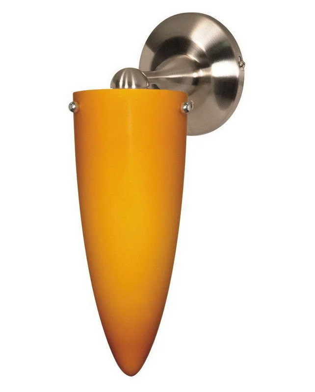 Nuvo Lighting 60-696 One Light Wall Sconce in Brushed Nickel Finish And Butterscotch Cone Cone Glass Nuvo Lighting 60-696 One Light Wall Sconce in Brushed Nickel Finish And Butterscotch Cone Cone Glass