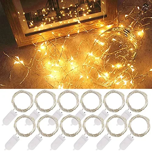 String Lights for DIY Home Decor Projects20 LED 6.5ft Fairy String Lights - Battery Operated - Waterproof - Warm White - 12 Pack String Lights for DIY Home Decor Projects20 LED 6.5ft Fairy String Lights - Battery Operated - Waterproof - Warm White - 12 Pack