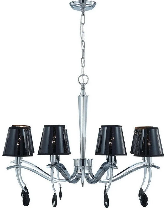 Nuvo Lighting 60-4415 Grace Collection Eight Light Chandelier in Polished Chrome Finish Nuvo Lighting 60-4415 Grace Collection Eight Light Chandelier in Polished Chrome Finish