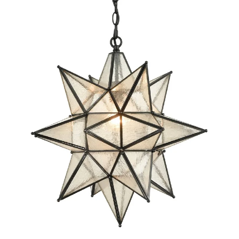 Industrial Lighting with High CRI (Color Rendering Index) for True Color PerceptionMoravian Star Pendant Chandelier Seeded Glass Black Light 19 Inches Industrial Lighting with High CRI (Color Rendering Index) for True Color PerceptionMoravian Star Pendant Chandelier Seeded Glass Black Light 19 Inches