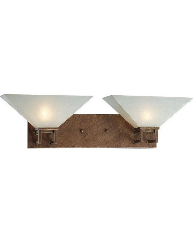 Nuvo Lighting 60-4402 Ratio Collection Two Light Bath Vanity Wall Sconce in Inca Gold Finish Nuvo Lighting 60-4402 Ratio Collection Two Light Bath Vanity Wall Sconce in Inca Gold Finish