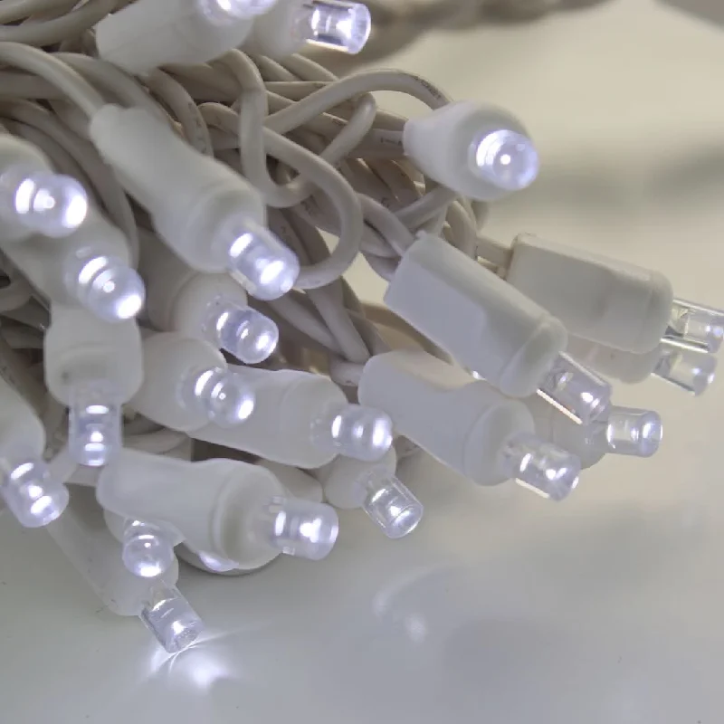 String Lights for Porch Lighting50-light 5mm Pure White LED Christmas Lights, 6" Spacing White Wire String Lights for Porch Lighting50-light 5mm Pure White LED Christmas Lights, 6" Spacing White Wire