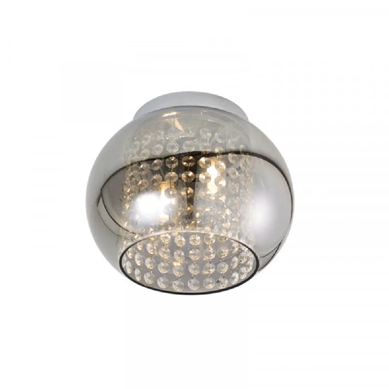 FORUM Megara 2LT Cloche Ceiling Flush Light Chrome G9-IP44