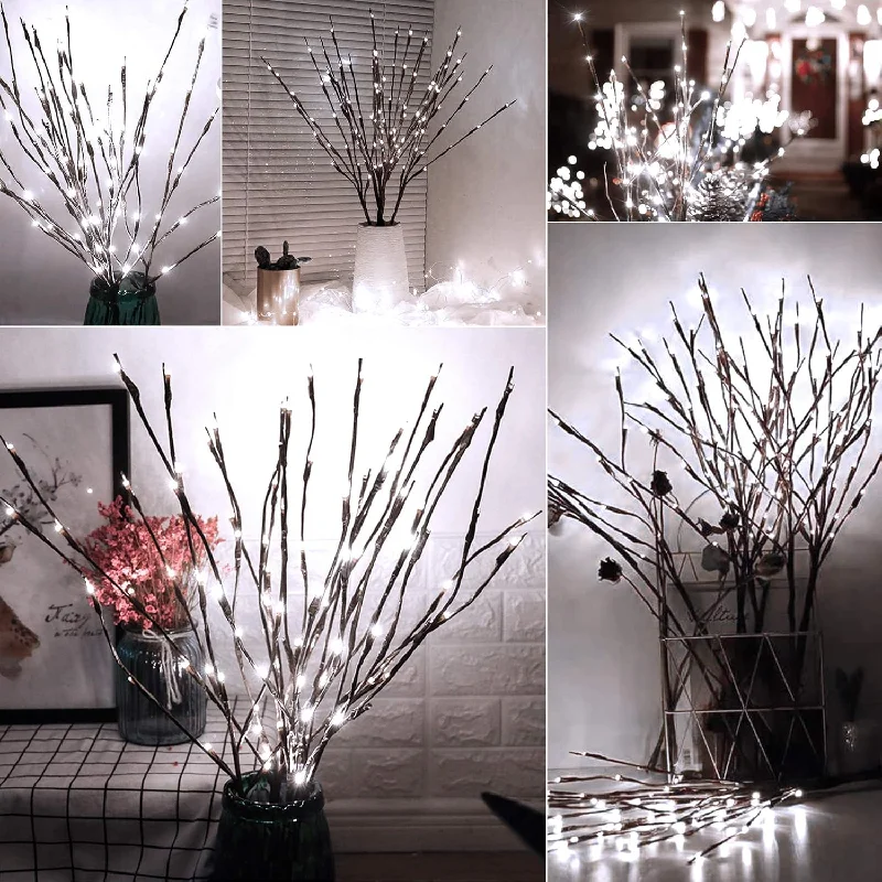 Twinkling String Lights for a Magical Atmosphere24Inch 60 LED Christmas DIY Twig Pathway Lights, Lighted Branches, Pure White Twinkling String Lights for a Magical Atmosphere24Inch 60 LED Christmas DIY Twig Pathway Lights, Lighted Branches, Pure White