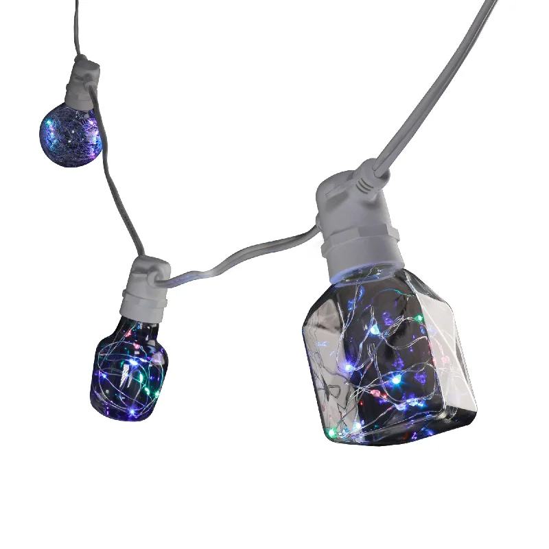 String Lights for Outdoor Dining Areas10 ft. 5 Socket White String Light Strand Without Bulbs