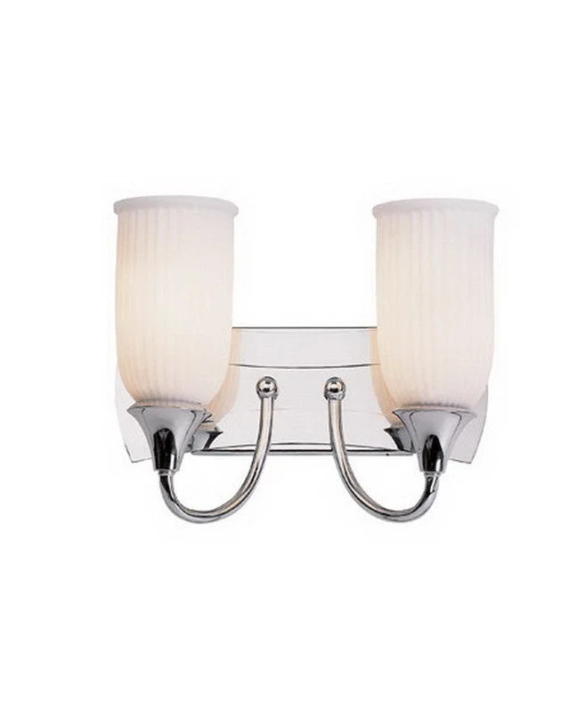 Trans Globe Lighting 7612 PC Two Light Bath Wall Fixture in Polished Chrome Finish