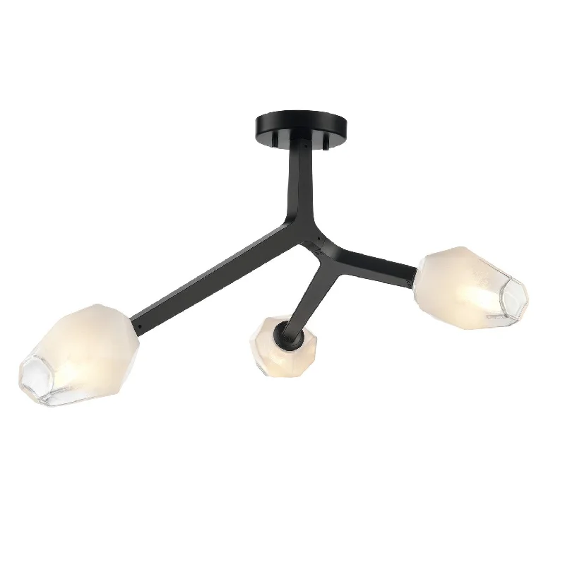 Dimmable Industrial Lighting for Ambiance ControlJavelin Three Light Semi-Flush Mount