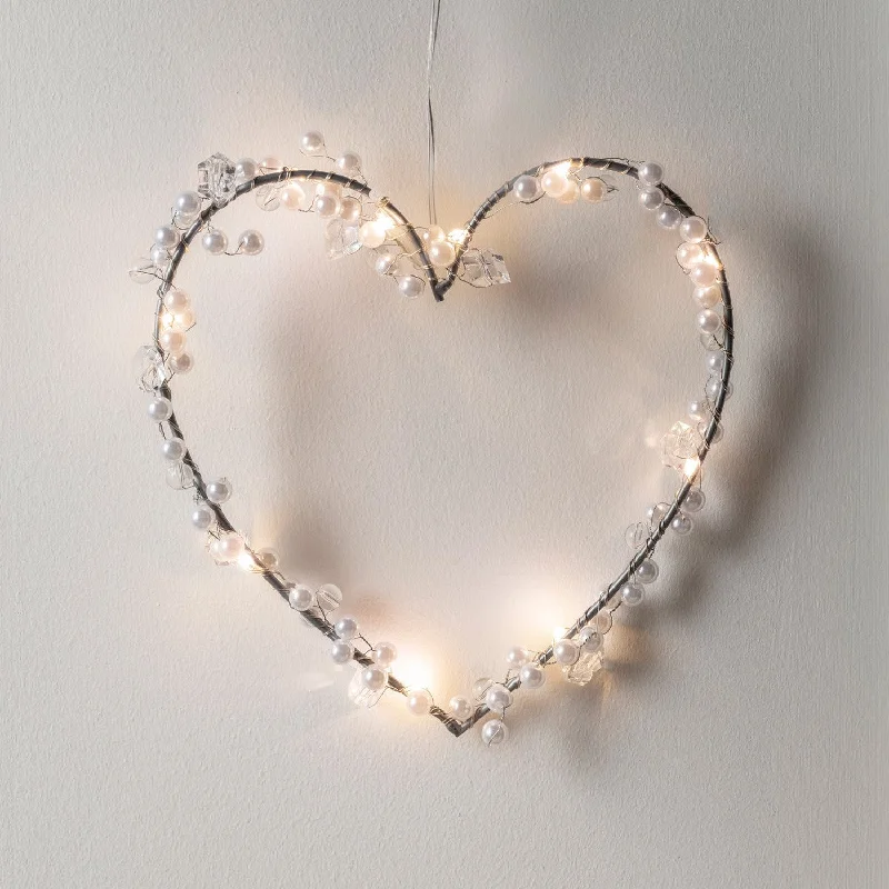 String Lights for DIY Home Decor ProjectsWarm White Micro Light Heart Wreath