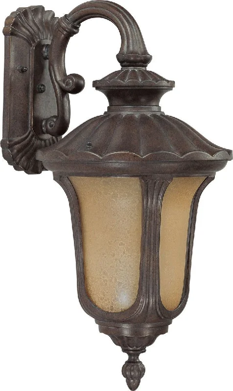 Nuvo Lighting 60-3902 Beaumont Collection One Light Energy Star Efficient GU24 Exterior Outdoor Wall Lantern in Fruitwood Finish Nuvo Lighting 60-3902 Beaumont Collection One Light Energy Star Efficient GU24 Exterior Outdoor Wall Lantern in Fruitwood Finish