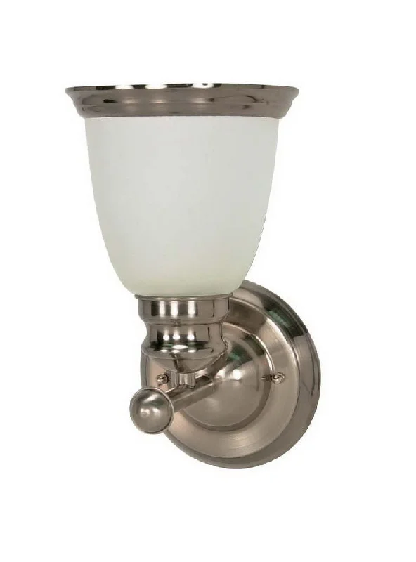Nuvo Lighting 60-506 Palladium Collection One Light Energy Efficient GU24 Fluorescent Wall Sconce in Smoked Nickel Finish Nuvo Lighting 60-506 Palladium Collection One Light Energy Efficient GU24 Fluorescent Wall Sconce in Smoked Nickel Finish