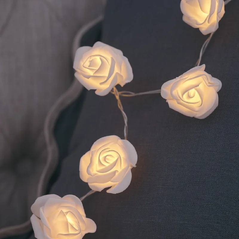 Color - Changing LED String Lights for Christmas Decor30 Warm White LED Rose Fairy Lights On Clear Cable Color - Changing LED String Lights for Christmas Decor30 Warm White LED Rose Fairy Lights On Clear Cable