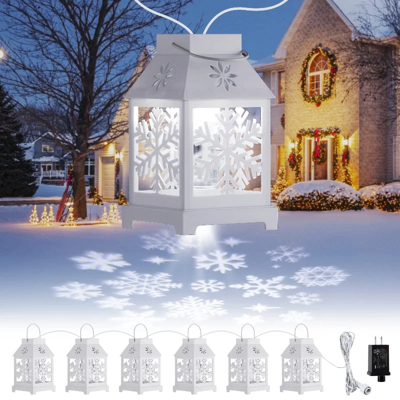 String Lights for Porch LightingChristmas Lantern String Lights with Snowflake Projector String Lights for Porch LightingChristmas Lantern String Lights with Snowflake Projector