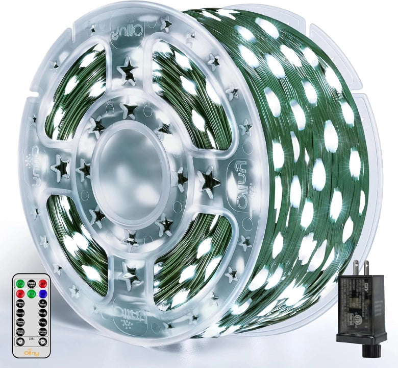 String Lights for Balcony DecorationOllny 800 LED 262ft Cool White IP67 Waterproof Christmas String Lights (Green Wire, Plug in, 8 Modes) String Lights for Balcony DecorationOllny 800 LED 262ft Cool White IP67 Waterproof Christmas String Lights (Green Wire, Plug in, 8 Modes)