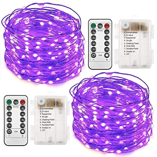 String Lights for Camping TripsChristmas Fairy Lights - Battery Operated - 33ft 100 Led String Lights - Remote Control Timer - Blue - 2 Pack String Lights for Camping TripsChristmas Fairy Lights - Battery Operated - 33ft 100 Led String Lights - Remote Control Timer - Blue - 2 Pack
