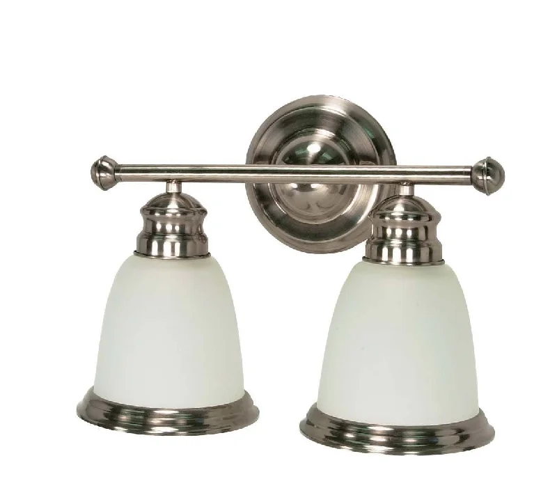 Nuvo Lighting 60-507 Palladium Collection Two Light Energy Efficient GU24 Fluorescent Wall Sconce in Smoked Nickel Finish Nuvo Lighting 60-507 Palladium Collection Two Light Energy Efficient GU24 Fluorescent Wall Sconce in Smoked Nickel Finish
