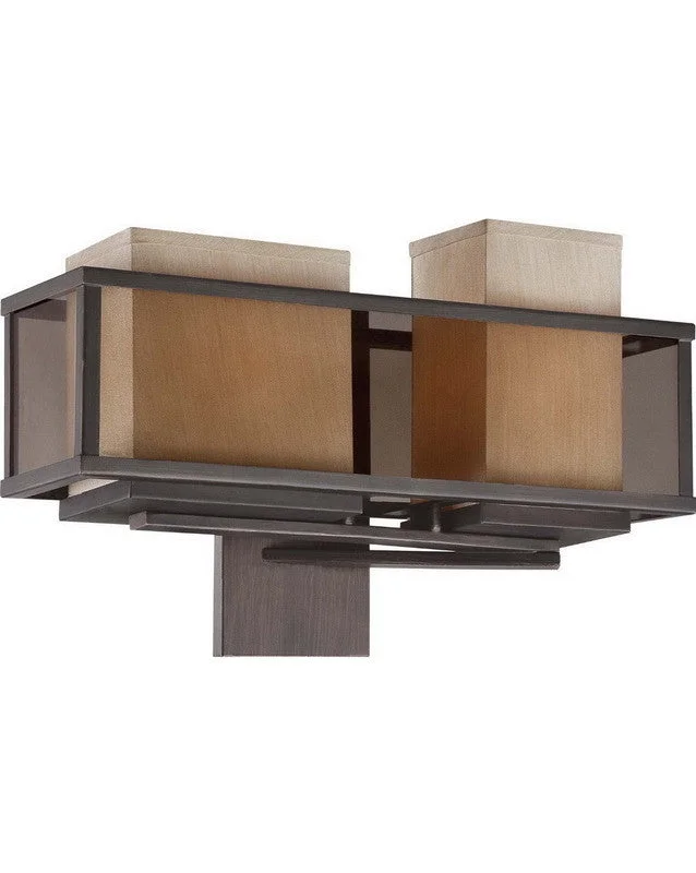Nuvo Lighting 60-4892 Matrix Collection Two Light Bath Vanity Wall Mount in Henna Bronze Finish Nuvo Lighting 60-4892 Matrix Collection Two Light Bath Vanity Wall Mount in Henna Bronze Finish