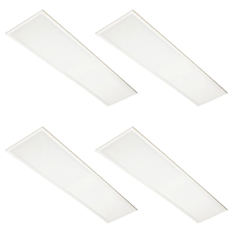Industrial Area Lighting for Large Open SpacesKira Home 48" x 12" Modern LED (20/30/40W) Panel Light + Adjustable Color Temperatures (3500K-5000K), Polycarbonate Diffuser, Set of 4 Industrial Area Lighting for Large Open SpacesKira Home 48" x 12" Modern LED (20/30/40W) Panel Light + Adjustable Color Temperatures (3500K-5000K), Polycarbonate Diffuser, Set of 4