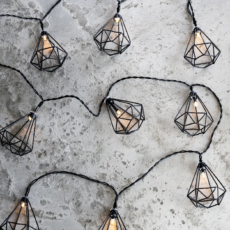 Solar - Powered String Lights for Energy - Saving Backyards10 Black Diamond Battery Fairy Lights Solar - Powered String Lights for Energy - Saving Backyards10 Black Diamond Battery Fairy Lights